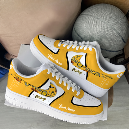 [FLASH SALE] NEW CUSTOMIZED MLB29 PHP PITTSBURGH PIRATES AF1 SHOES