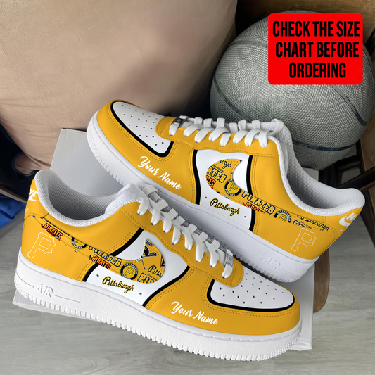 [FLASH SALE] NEW CUSTOMIZED MLB29 PHP PITTSBURGH PIRATES AF1 SHOES