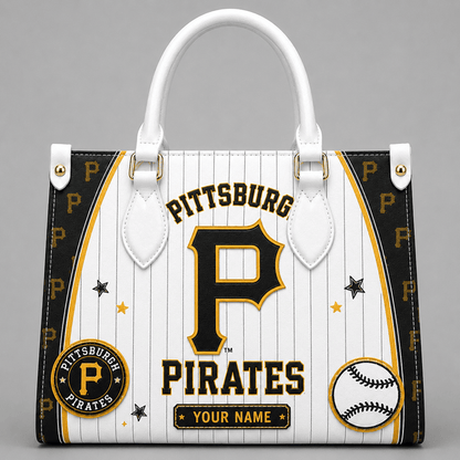 [FLASH SALE] NEW CUSTOMIZED MLB29 PHP PITTSBURGH PIRATES LEATHER HANDBAG