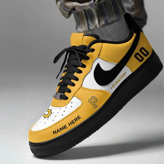 [FLASH SALE] NEW CUSTOMIZED MLB29 PHP PITTSBURGH PIRATES AF1 SHOES