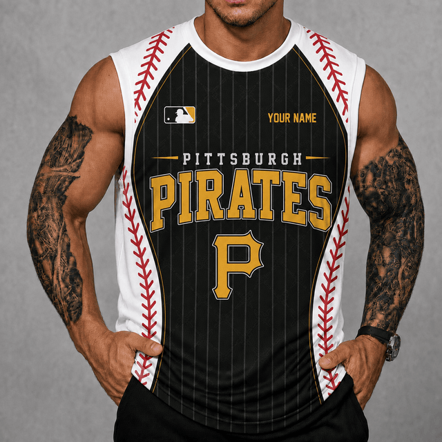 [FLASH SALE] NEW CUSTOMIZED MLB29 PHP PITTSBURGH PIRATES TANK TOP & GYM SHIRT