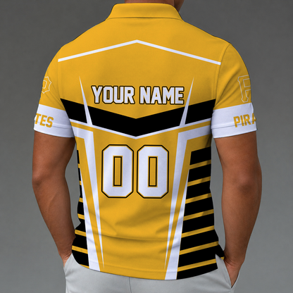 [FLASH SALE] NEW CUSTOMIZED MLB29 PHP PITTSBURGH PIRATES ZIP POLO SHIRT