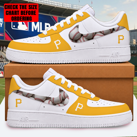[FLASH SALE] NEW CUSTOMIZED MLB29 PHP PITTSBURGH PIRATES AF1 SHOES