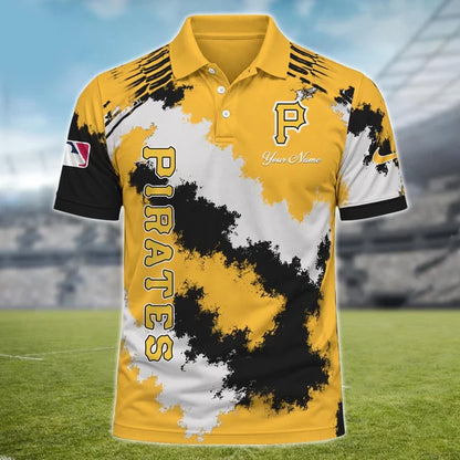 [FLASH SALE] NEW CUSTOMIZED MLB29 PHP PITTSBURGH PIRATES MULTICOLOR POLO SHIRT