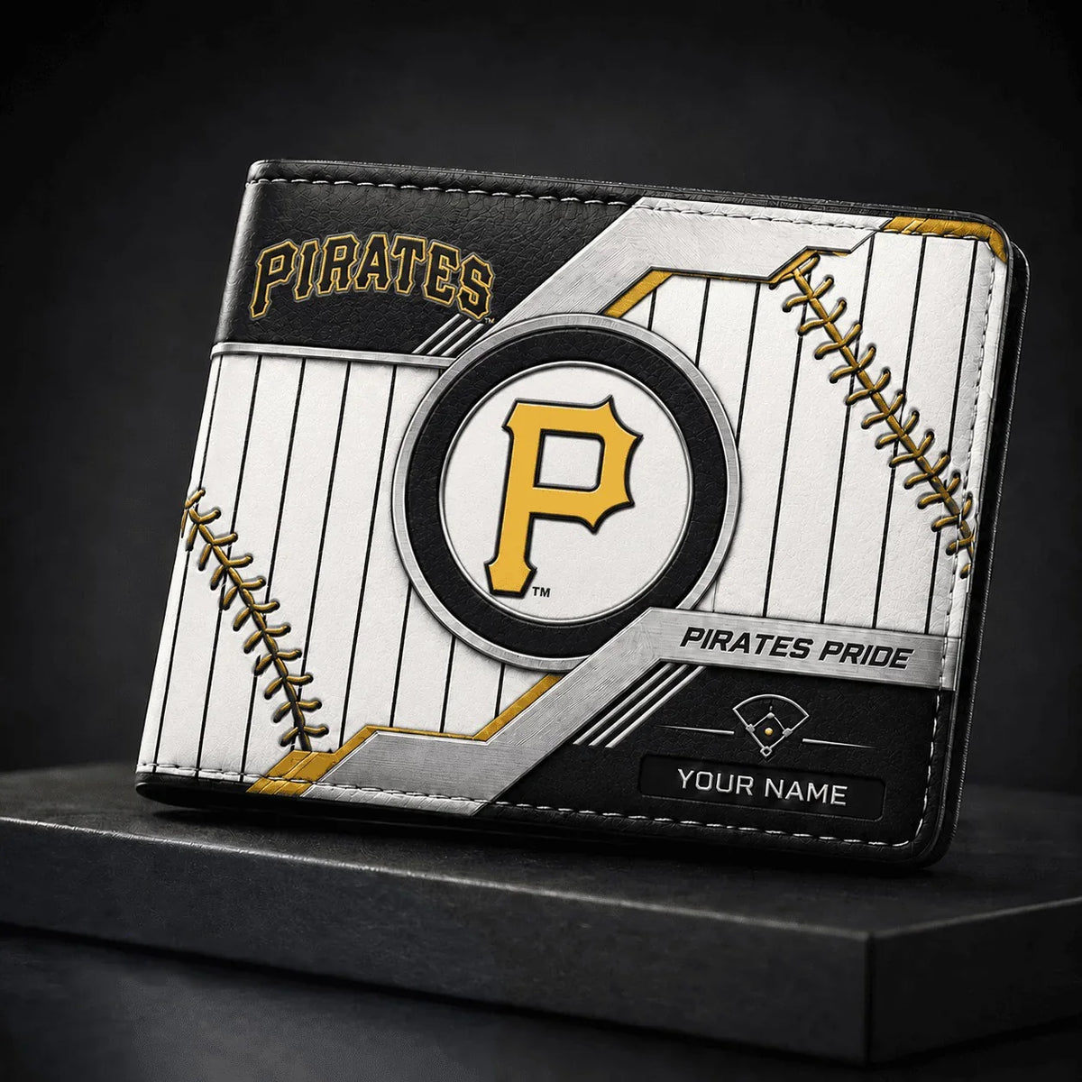 [FLASH SALE] NEW CUSTOMIZED MLB29 PHP PITTSBURGH PIRATES LEATHER WALLET