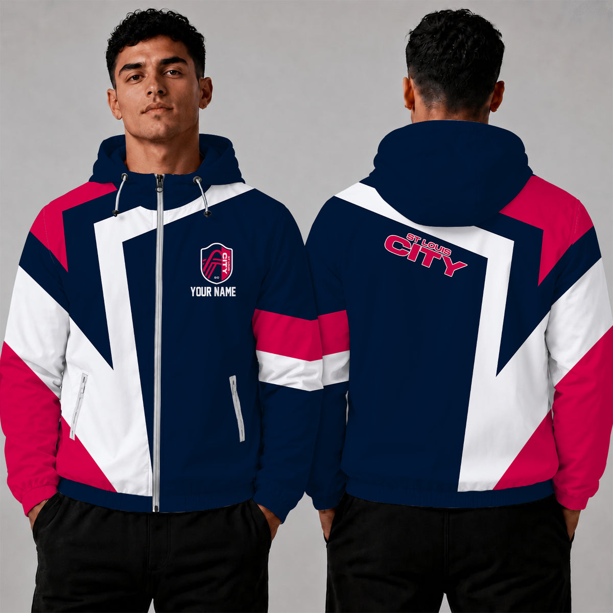 [FAN EXCLUSIVE] NEW CUSTOMIZED MLS29 SLC ST. LOUIS CITY SC WINDBREAKER JACKET