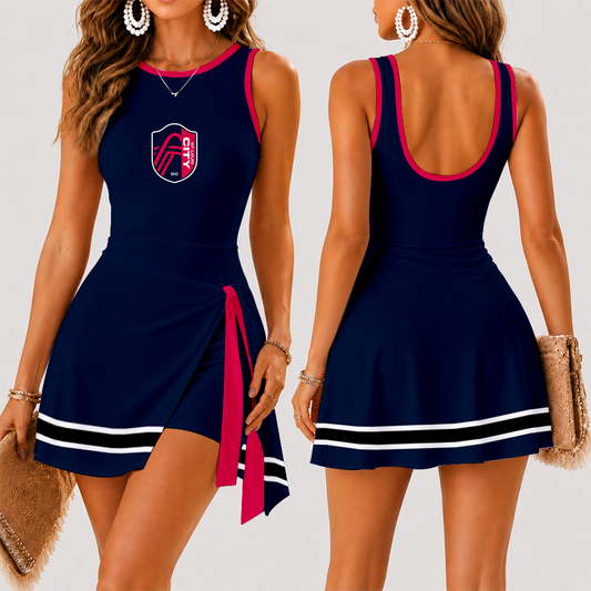 [FAN EXCLUSIVE] NEW CUSTOMIZED MLS29 SLC ST. LOUIS CITY SC WOMEN'S SUMMER SKORT DRESS