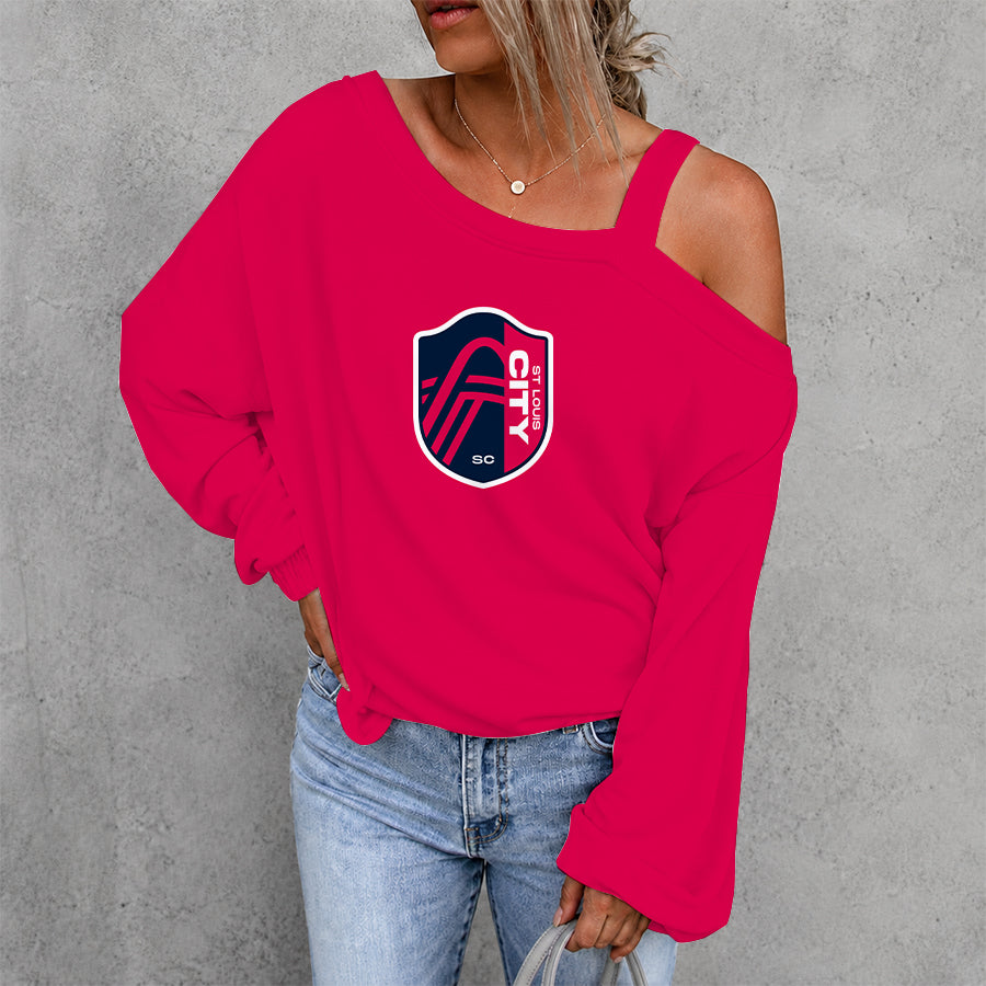 [FAN EXCLUSIVE] NEW CUSTOMIZED MLS29 SLC ST. LOUIS CITY SC DROP SHOULDER SWEATSHIRT