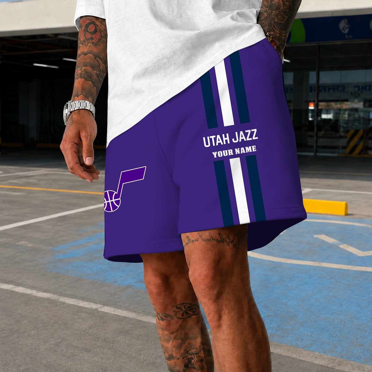 [HOT DEAL] NEW CUSTOMIZED NBA29 UJZ UTAH JAZZ SHORT PANTS