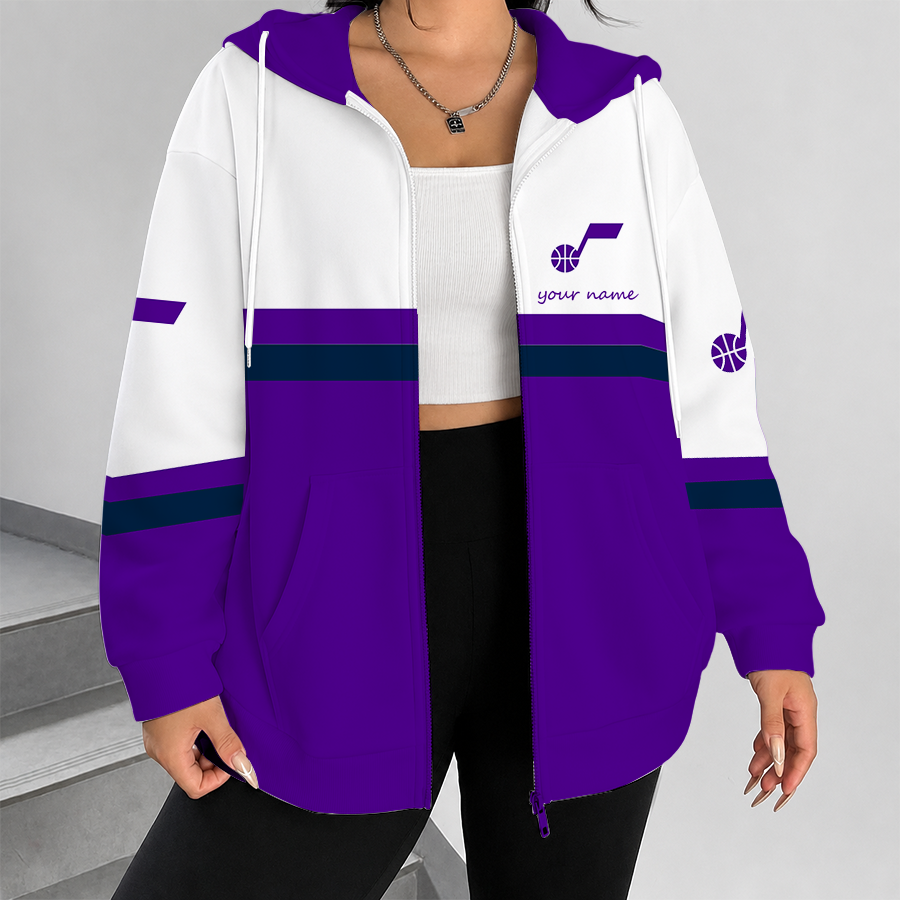 [HOT DEAL] NEW CUSTOMIZED NBA29 UJZ UTAH JAZZ ZIP HOODIE
