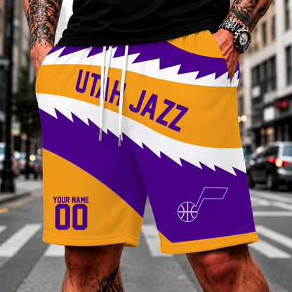 [HOT DEAL] NEW CUSTOMIZED NBA29 UJZ UTAH JAZZ SHORT PANTS