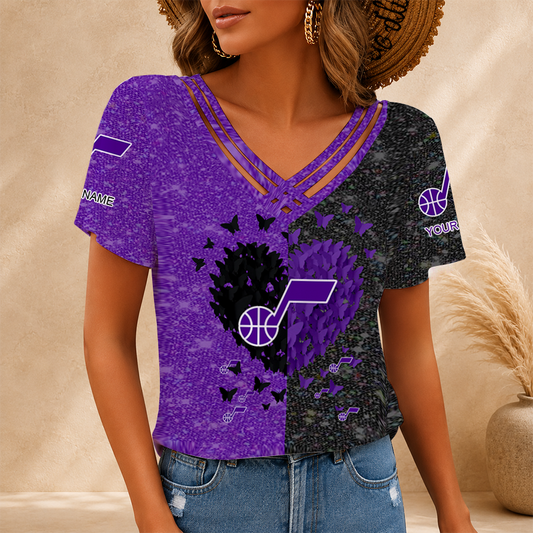 [HOT DEAL] NEW CUSTOMIZED NBA29 UJZ UTAH JAZZ V-NECK SHIRT