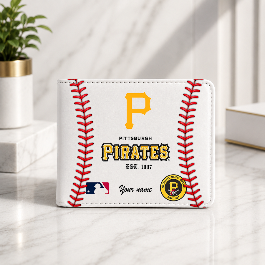 [FLASH SALE] NEW CUSTOMIZED MLB29 PHP PITTSBURGH PIRATES LEATHER WALLET