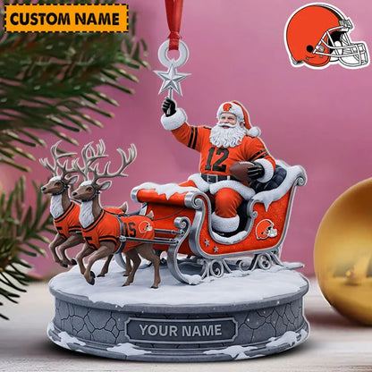 [SPECIAL OFFER] NEW CUSTOMIZED NFL29 CLB CLEVELAND BROWNS CHRISTMAS ACRYLIC ORNAMENT