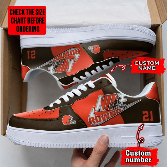 [SPECIAL OFFER] NEW CUSTOMIZED NFL29 CLB CLEVELAND BROWNS AF1 SHOES