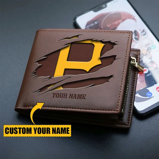 [FLASH SALE] NEW CUSTOMIZED MLB29 PHP PITTSBURGH PIRATES LEATHER WALLET