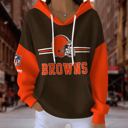 [SPECIAL OFFER] NEW CUSTOMIZED NFL29 CLB CLEVELAND BROWNS RIBBED HOODIE & SWEATSHIRT