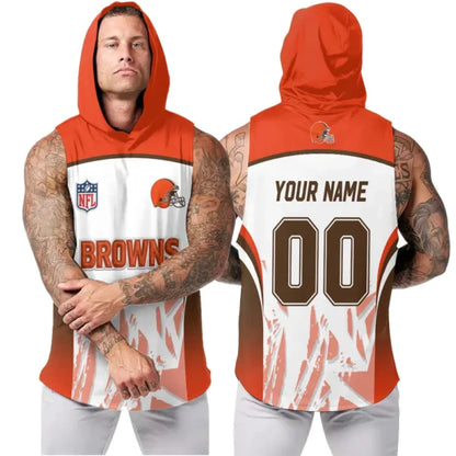 [SPECIAL OFFER] NEW CUSTOMIZED NFL29 CLB CLEVELAND BROWNS HOODED TANK TOP