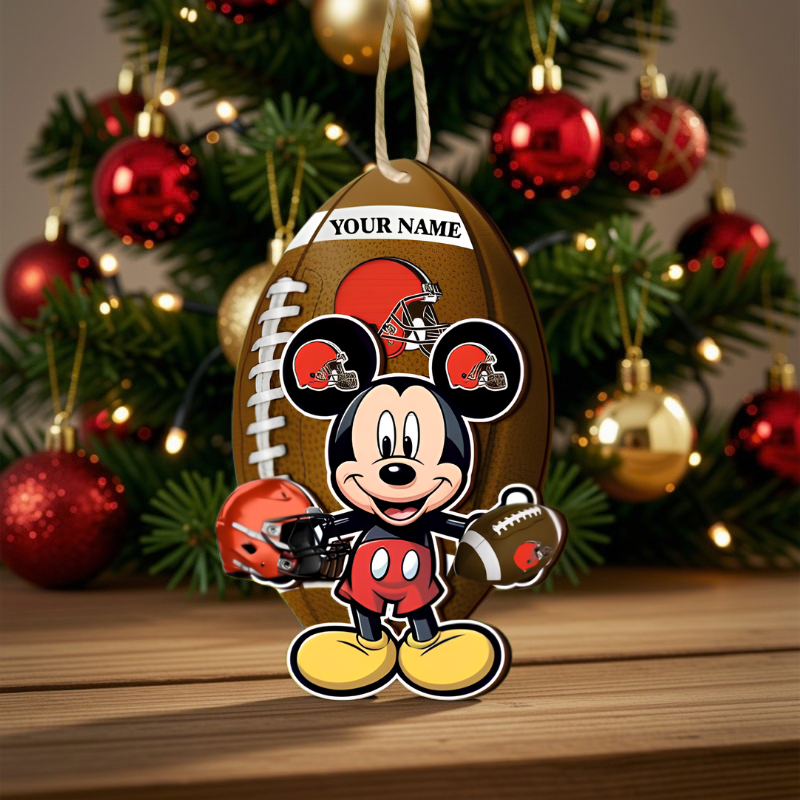 [SPECIAL OFFER] NEW CUSTOMIZED NFL29 CLB CLEVELAND BROWNS CHRISTMAS ACRYLIC ORNAMENT