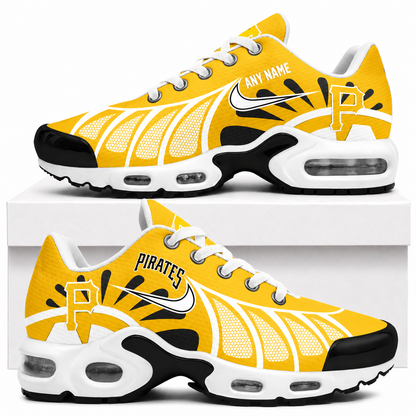 [FLASH SALE] NEW CUSTOMIZED MLB29 PHP PITTSBURGH PIRATES AIR MAX PLUS SNEAKERS