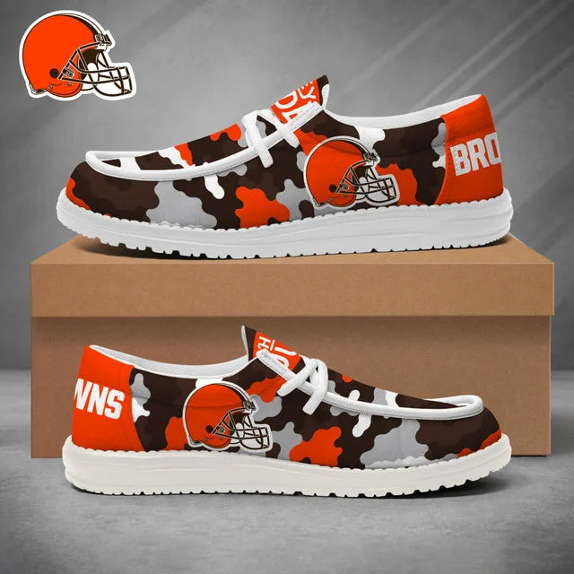 [SPECIAL OFFER] NEW CUSTOMIZED NFL29 CLB CLEVELAND BROWNS LOAFER SHOES