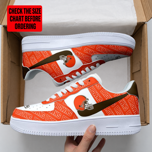 [SPECIAL OFFER] NEW CUSTOMIZED NFL29 CLB CLEVELAND BROWNS AF1 SHOES