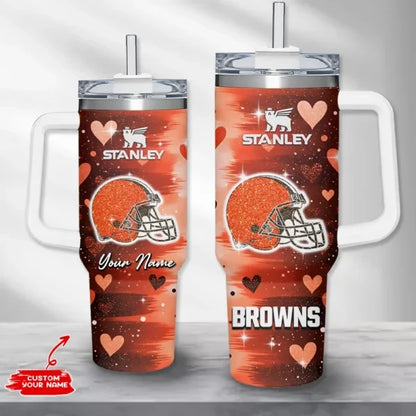 [SPECIAL OFFER] NEW CUSTOMIZED NFL29 CLB CLEVELAND BROWNS HALLOWEEN  40OZ TUMBLER