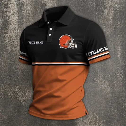 [SPECIAL OFFER] NEW CUSTOMIZED NFL29 CLB CLEVELAND BROWNS POLO SHIRT