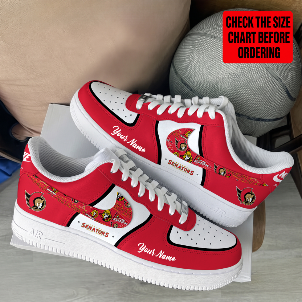 [SUPER SALE] NEW CUSTOMIZED NHL29 OSN OTTAWA SENATORS AF1 SHOES