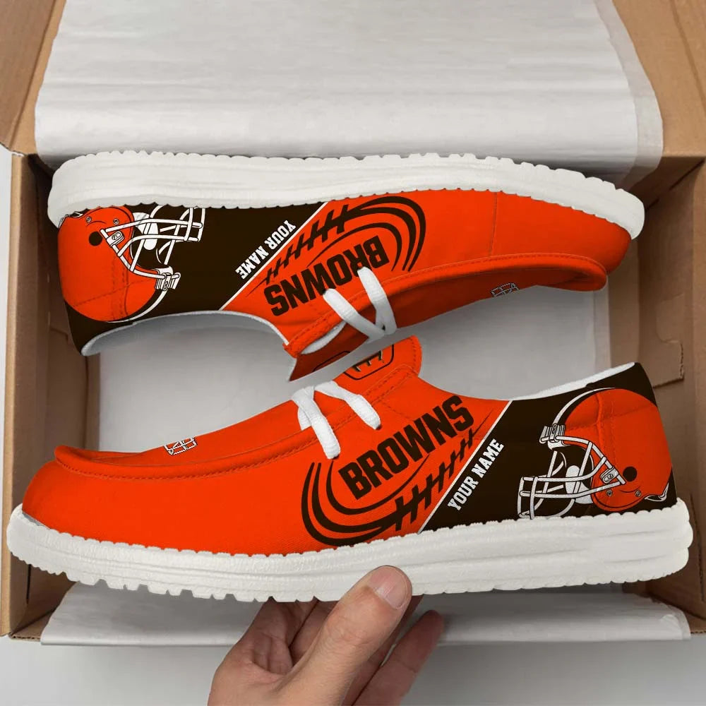 [SPECIAL OFFER] NEW CUSTOMIZED NFL29 CLB CLEVELAND BROWNS LOAFER SHOES