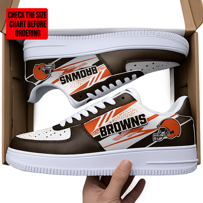 [SPECIAL OFFER] NEW CUSTOMIZED NFL29 CLB CLEVELAND BROWNS AF1 SNEAKERS