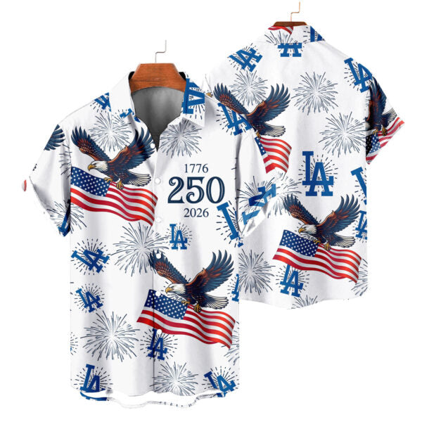 [FLASH SALE] NEW CUSTOMIZED MLB02 LAD LOS ANGELES DODGERS UNISEX HAWAIIAN SHIRT