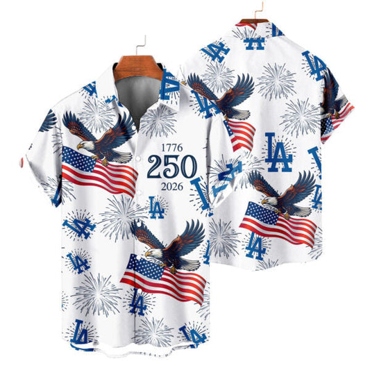 [FLASH SALE] NEW CUSTOMIZED MLB02 LAD LOS ANGELES DODGERS UNISEX HAWAIIAN SHIRT