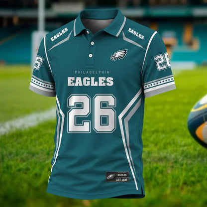 [SPECIAL OFFER] NEW CUSTOMIZED NFL02 PPE PHILADELPHIA EAGLES POLO SHIRT