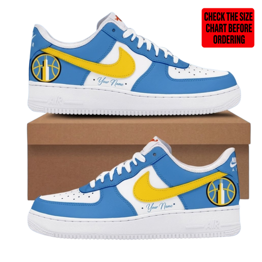 LIMITED EDITION - NEW CUSTOMIZED WNBA02 CCS CHICAGO SKY AF1 SNEAKERS