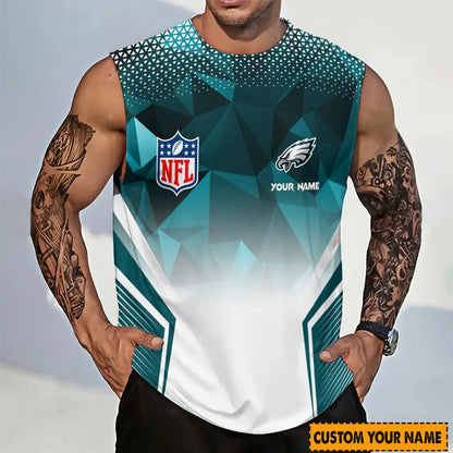 [SPECIAL OFFER] NEW CUSTOMIZED NFL02 PPE PHILADELPHIA EAGLES MEN'S GYM SHIRT