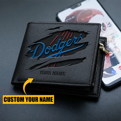 [FLASH SALE] NEW CUSTOMIZED MLB02 LAD LOS ANGELES DODGERS LEATHER WALLET