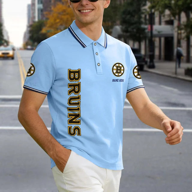 [SUPER SALE] NEW CUSTOMIZED NHL02 BTB BOSTON BRUINS POLO SHIRT