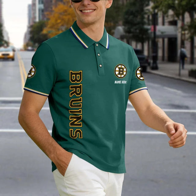 [SUPER SALE] NEW CUSTOMIZED NHL02 BTB BOSTON BRUINS POLO SHIRT