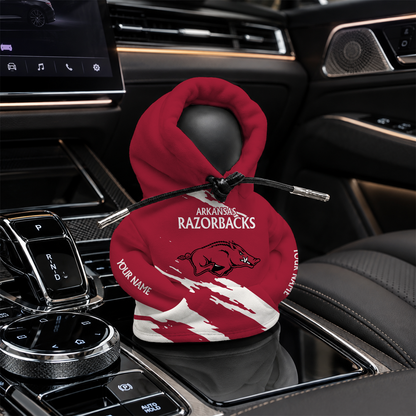 [FAN FAVORITE] NEW CUSTOMIZED NCAA CWS03 AKR ARKANSAS RAZORBACKS AUTOMOTIVE HOODIE SHIFT KNOB COVER