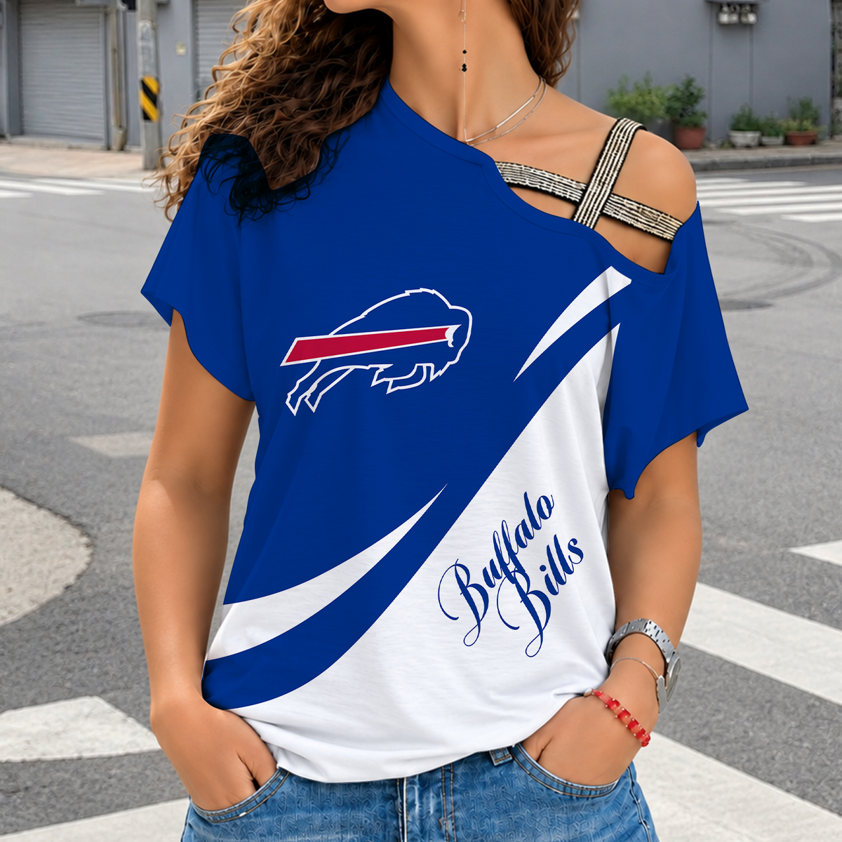 [SPECIAL OFFER] NEW CUSTOMIZED NFL03 BFB BUFFALO BILLS SHOULDER SHIRT