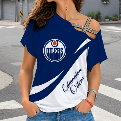 [SUPER SALE] NEW CUSTOMIZED NHL03 EMO EDMONTON OILERS SHOULDER SHIRT