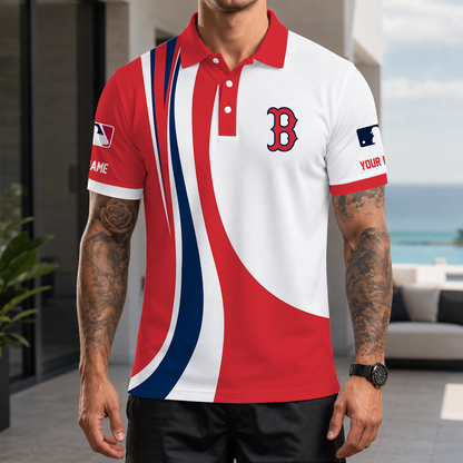 [FLASH SALE] NEW CUSTOMIZED MLB03 BRS BOSTON RED SOX POLO SHIRT