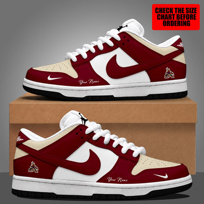 [SUPER SALE] NEW CUSTOMIZED NHL30 AZC ARIZONA COYOTES DUNK LOW SHOES