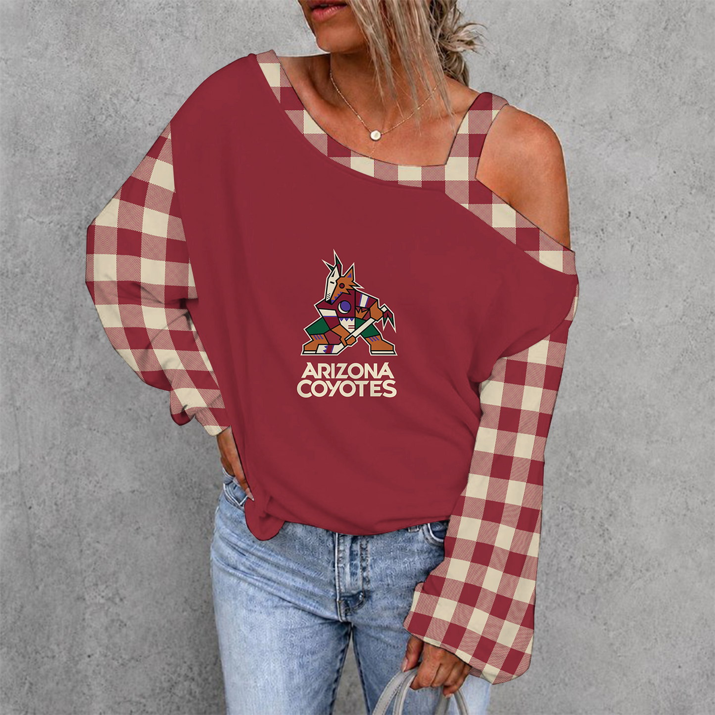 [SUPER SALE] NEW CUSTOMIZED NHL30 AZC ARIZONA COYOTES DROP SHOULDER SWEATSHIRT
