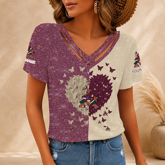 [SUPER SALE] NEW CUSTOMIZED NHL30 AZC ARIZONA COYOTES V-NECK SHIRT