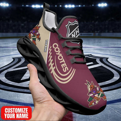 [SUPER SALE] NEW CUSTOMIZED NHL30 AZC AZ COYOTES PREMIUM CLUNKY SNEAKERS