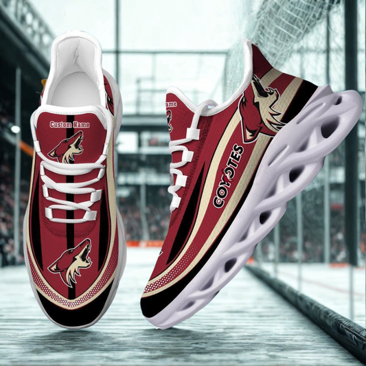 [SUPER SALE ] NEW CUSTOMIZED NHL30 AZC ARIZONA COYOTES MAX SOUL SHOES
