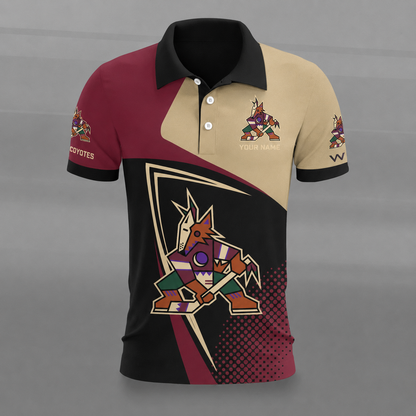 [SUPER SALE] NEW CUSTOMIZED NHL30 AZC ARIZONA COYOTES POLO SHIRT