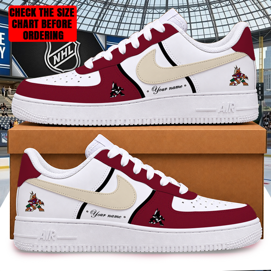 [SUPER SALE] NEW CUSTOMIZED NHL30 AZC ARIZONA COYOTES AF1 SHOES